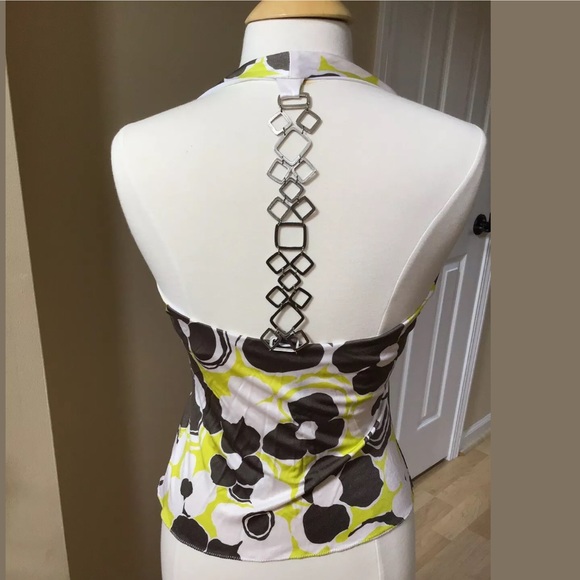 POLECI Multicolored Halter Top BeJeweled Back - Picture 3 of 5